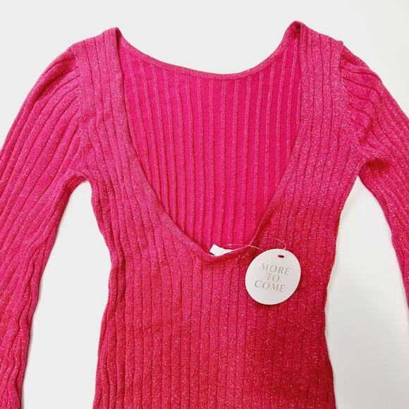 MORE TO COME Meira Mini Dress in Pink Metallic Medium - Picture 8 of 11